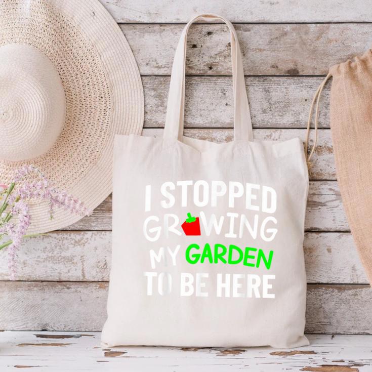 I Stopped Growing My Garden Back To School Gamer Tee Canvas Tote Bag