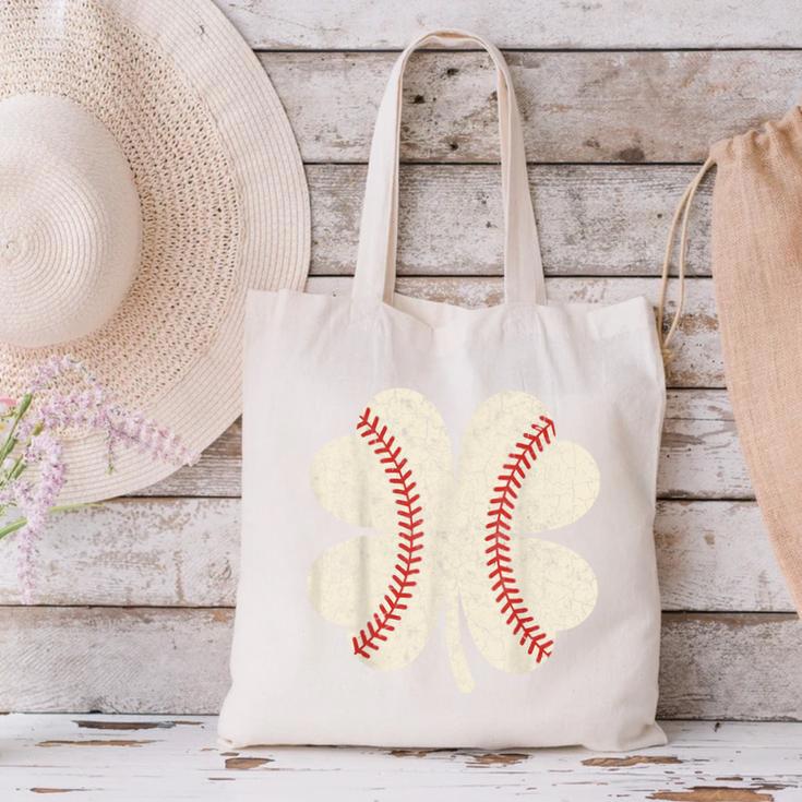 StPatrick’s Day Irish Shenanigans Baseball Fan Shamrock Tee Canvas Tote Bag