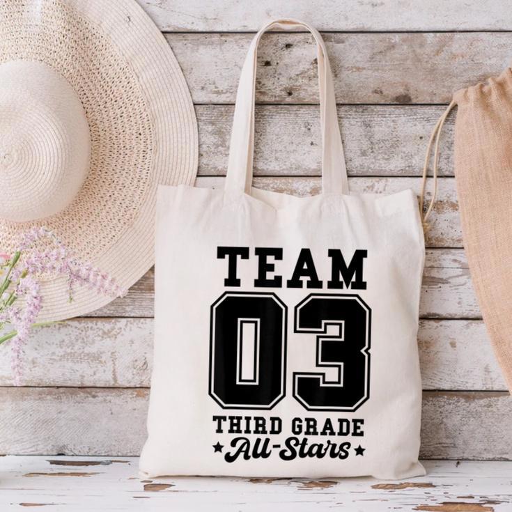 Team 3rd Grade All-Stars Back To School Sports Jersey Canvas Tote Bag Team 3rd Grade All-Stars Back To School Sports Jersey Canvas Tote Bag