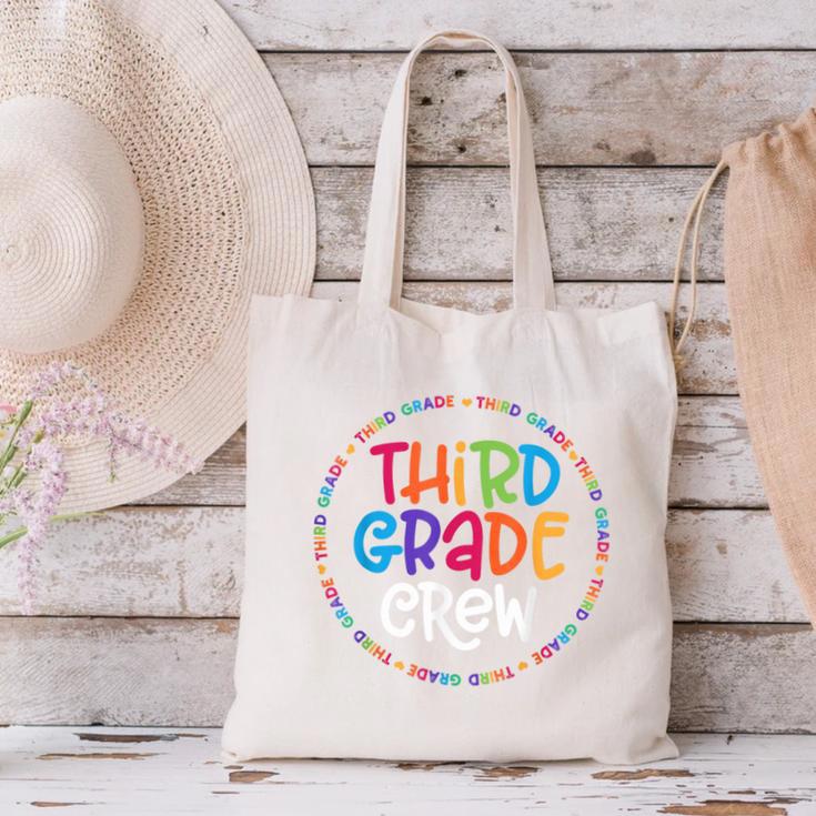 Third Grade Crew Back To School Matching Tee For 3rd Grade Canvas Tote Bag Third Grade Crew Back To School Matching Tee For 3rd Grade Canvas Tote Bag