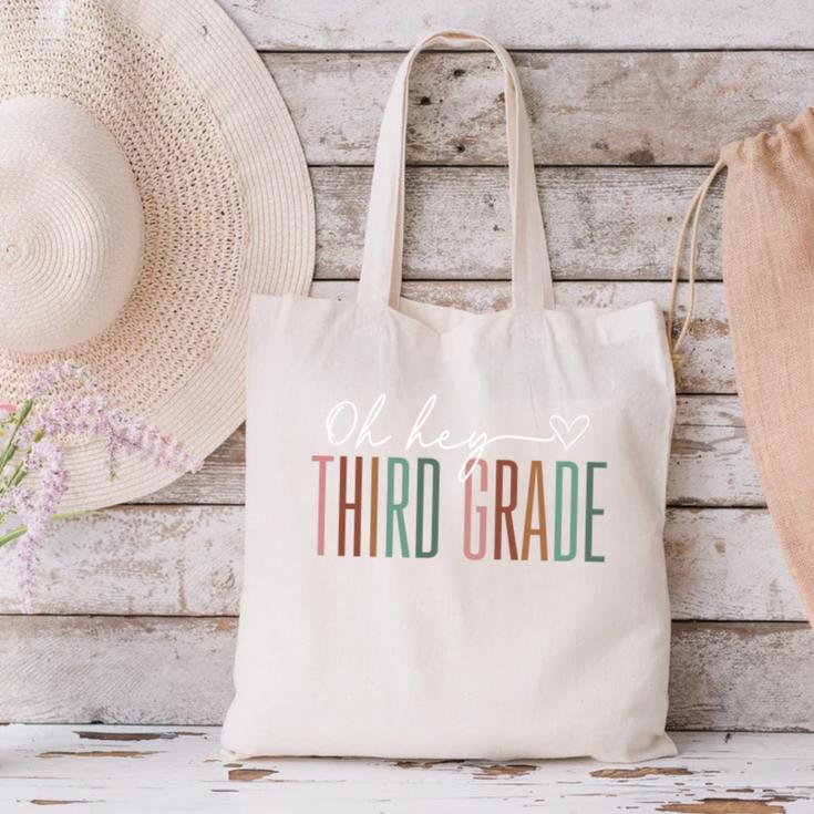Third Grade Oh Hey Retro Back To School 3rd Grade Performance Canvas Tote Bag Third Grade Oh Hey Retro Back To School 3rd Grade Performance Canvas Tote Bag