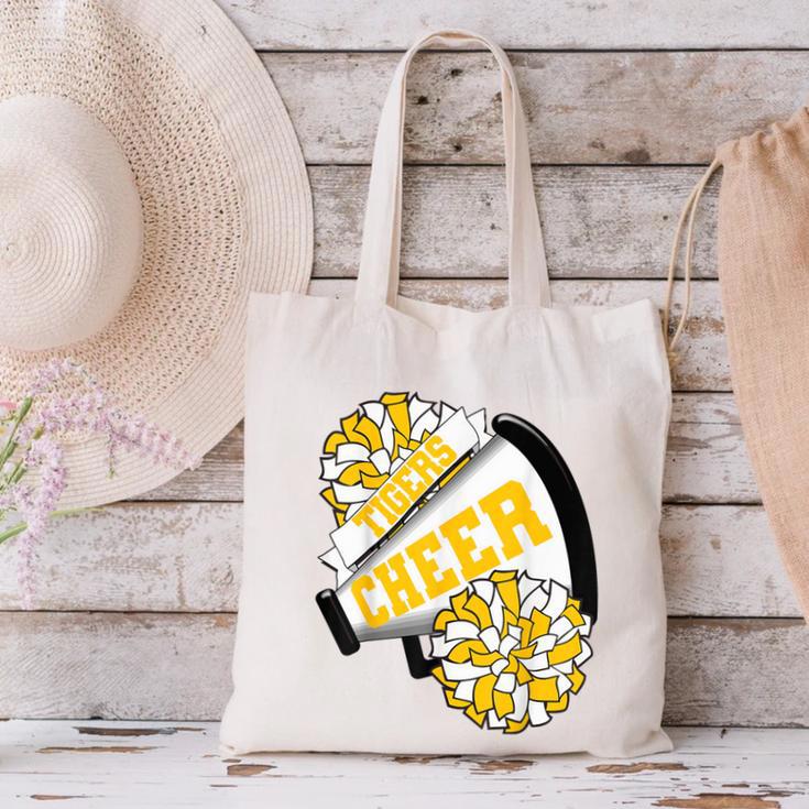 Tigers Cheer Back To School Cheerleading Spirit GY Canvas Tote Bag