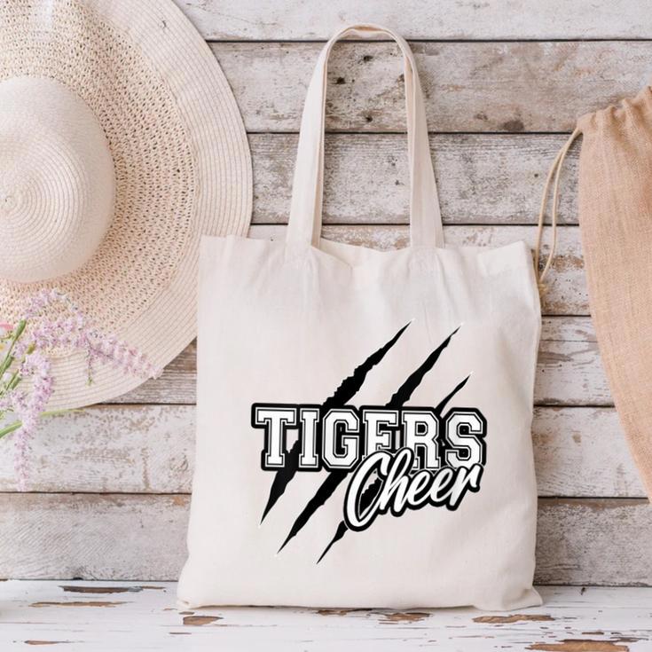 Tigers Cheer Back To School Cheerleading Team Spirit Canvas Tote Bag Tigers Cheer Back To School Cheerleading Team Spirit Canvas Tote Bag