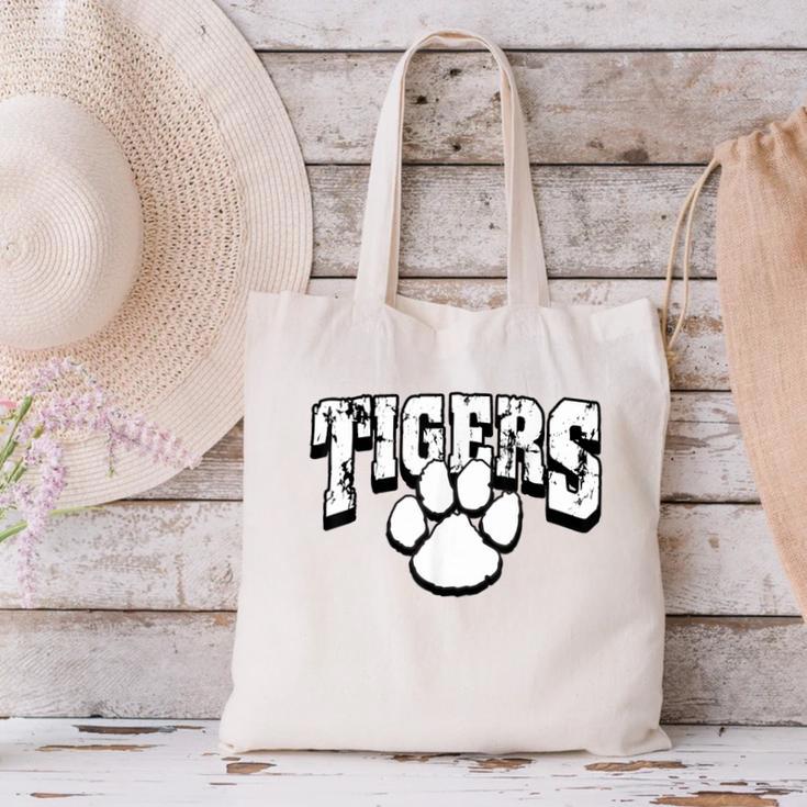 Tigers School Spirit Back To School B Canvas Tote Bag Tigers School Spirit Back To School B Canvas Tote Bag