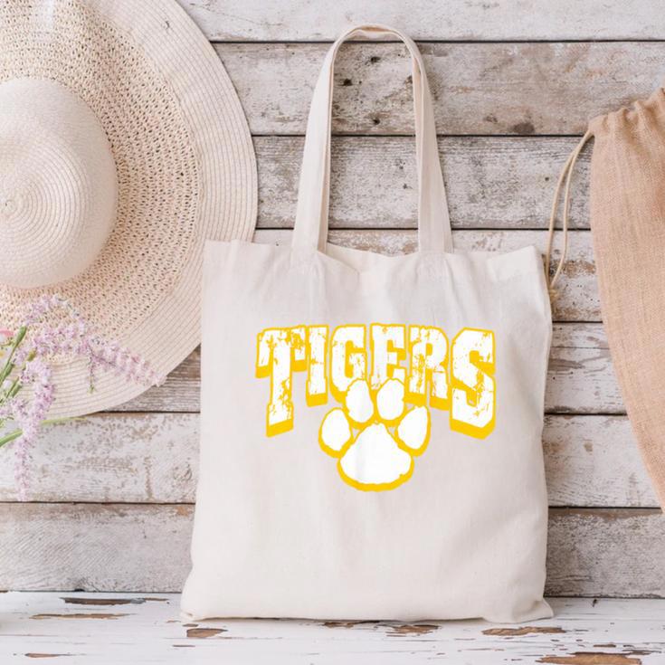 Tigers School Spirit Back To School Y Canvas Tote Bag Tigers School Spirit Back To School Y Canvas Tote Bag