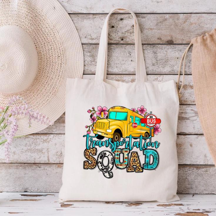 Transportation Squad Bus Driver School Bus Back To School Canvas Tote Bag