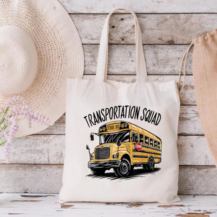 Transportation Squad Bus Drivers Back To School Canvas Tote Bag Transportation Squad Bus Drivers Back To School Canvas Tote Bag