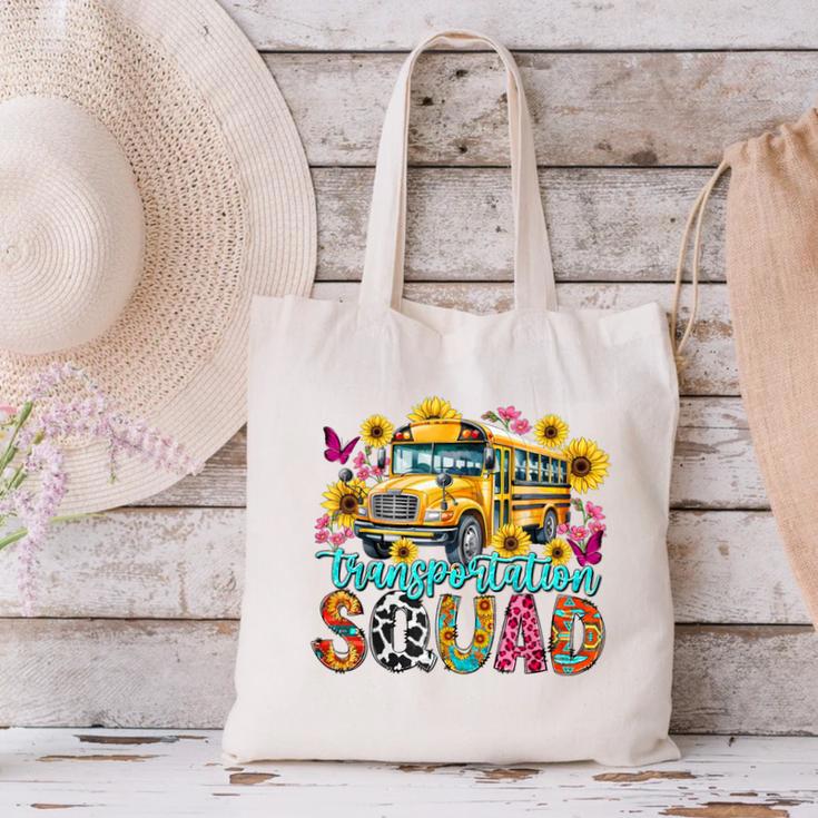 Transportation Squad Driving Bus Driver Back To School Women Canvas Tote Bag Transportation Squad Driving Bus Driver Back To School Women Canvas Tote Bag