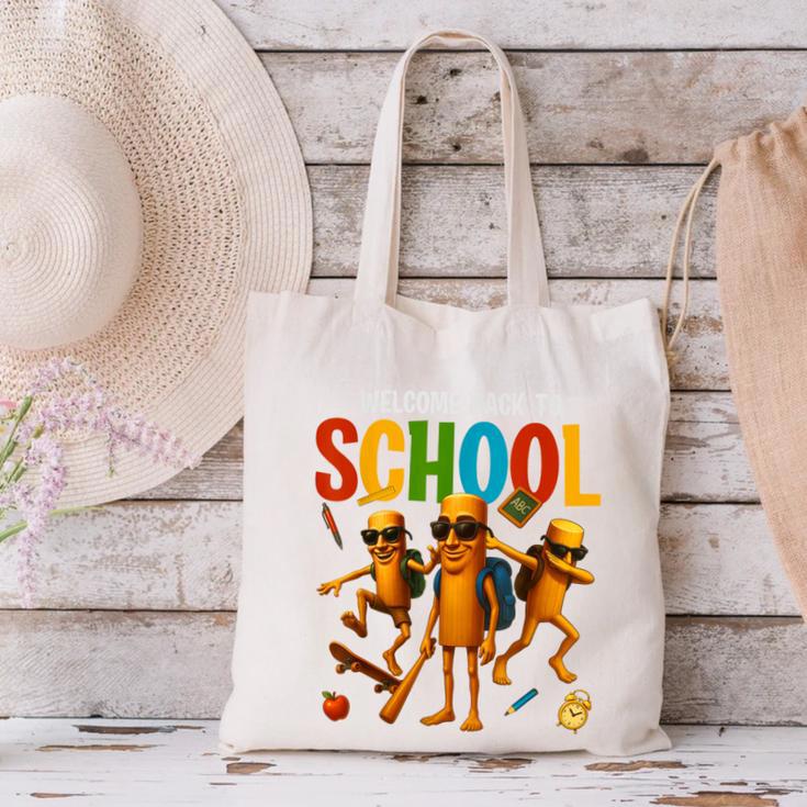 Tung Tung Tung Sahur Back To School Italian Brainrot Meme Canvas Tote Bag Tung Tung Tung Sahur Back To School Italian Brainrot Meme Canvas Tote Bag