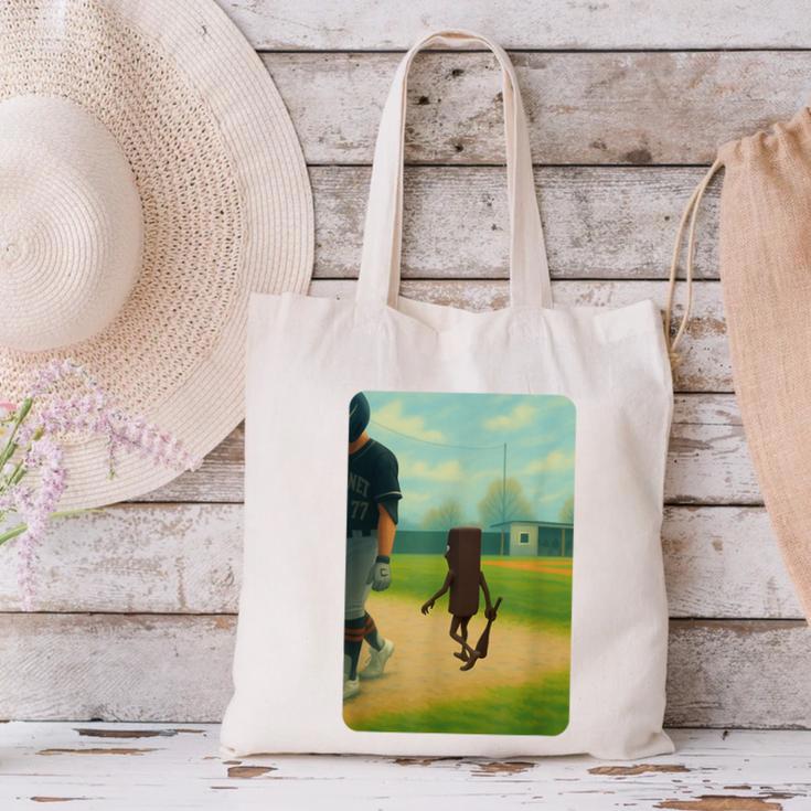 Tung Tung Tung Sahur Baseball Meme Canvas Tote Bag Tung Tung Tung Sahur Baseball Meme Canvas Tote Bag