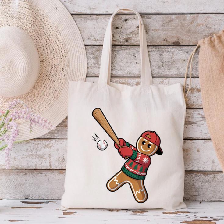 Ugly Christmas Sweater Gingerbread Baseball Toddler Kids Canvas Tote Bag Ugly Christmas Sweater Gingerbread Baseball Toddler Kids Canvas Tote Bag