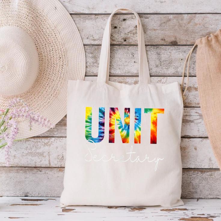 Unit Secretary Women Tie Dye Back To School Appreciation Day Canvas Tote Bag Unit Secretary Women Tie Dye Back To School Appreciation Day Canvas Tote Bag