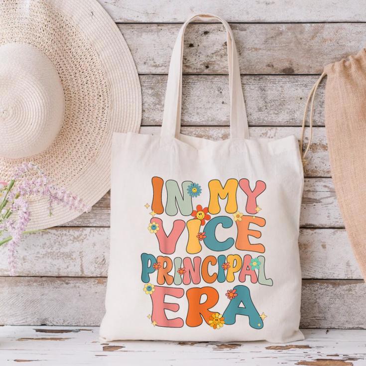 In My Vice Principal Era Groovy Back To School VicePrincipal Canvas Tote Bag In My Vice Principal Era Groovy Back To School VicePrincipal Canvas Tote Bag