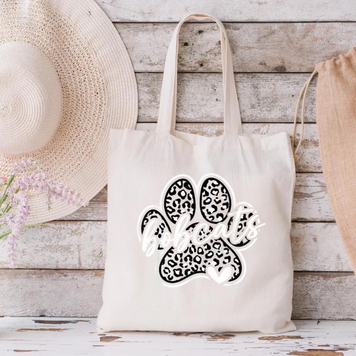 Vintage Bobcats Team Pride School Spirit Back To School Canvas Tote Bag Vintage Bobcats Team Pride School Spirit Back To School Canvas Tote Bag