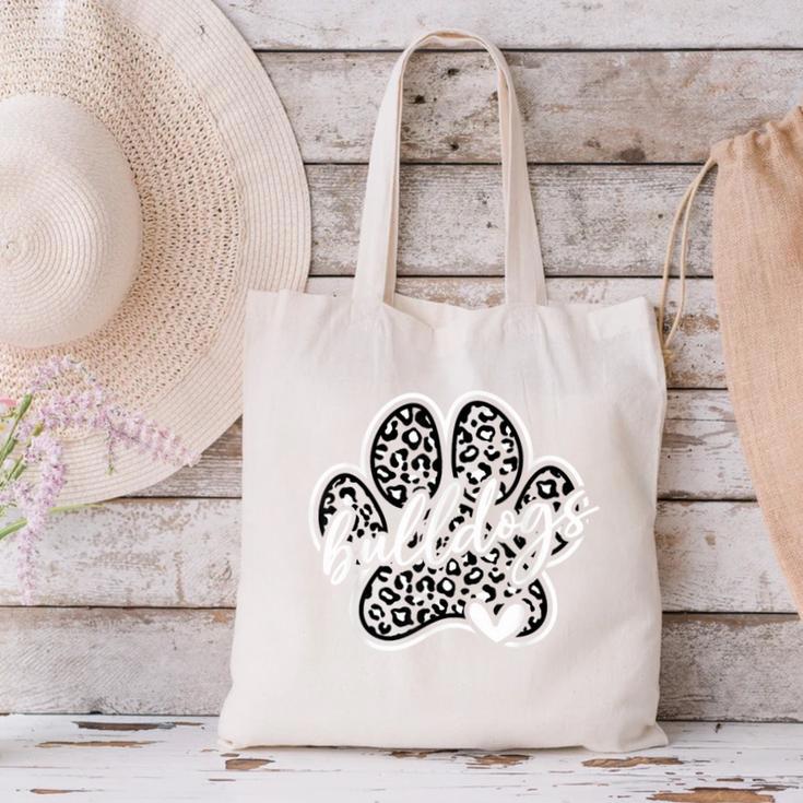 Vintage Bulldogs Team Pride School Spirit Back To School Canvas Tote Bag Vintage Bulldogs Team Pride School Spirit Back To School Canvas Tote Bag