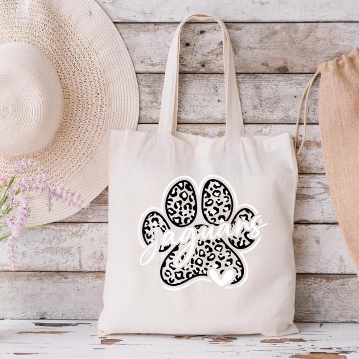 Vintage Jaguars School Spirit Team Pride Back To School Canvas Tote Bag Vintage Jaguars School Spirit Team Pride Back To School Canvas Tote Bag