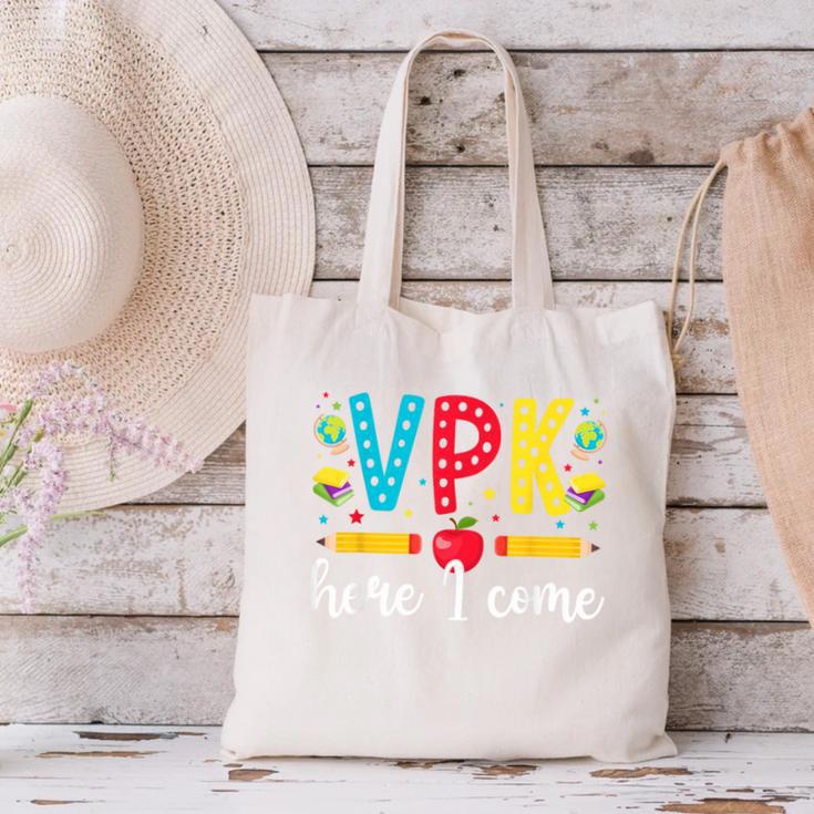 VPK Here I Come VPK Back To School VPK First Day Of VPK Canvas Tote Bag VPK Here I Come VPK Back To School VPK First Day Of VPK Canvas Tote Bag