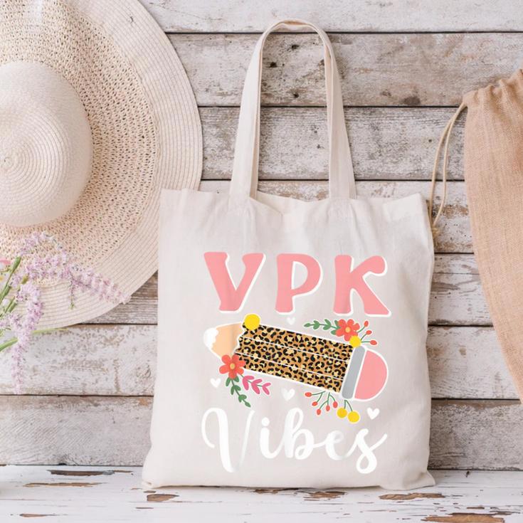 VPK Vibes First Day Of VPK Back To School Canvas Tote Bag VPK Vibes First Day Of VPK Back To School Canvas Tote Bag