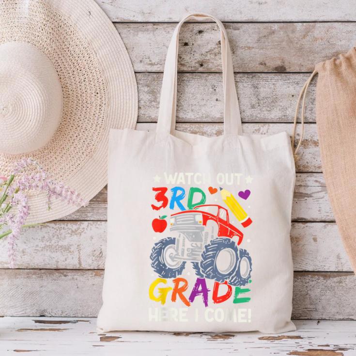 Watch Out 3rd Grade Here I Come Monster Truck Back To School Canvas Tote Bag Watch Out 3rd Grade Here I Come Monster Truck Back To School Canvas Tote Bag