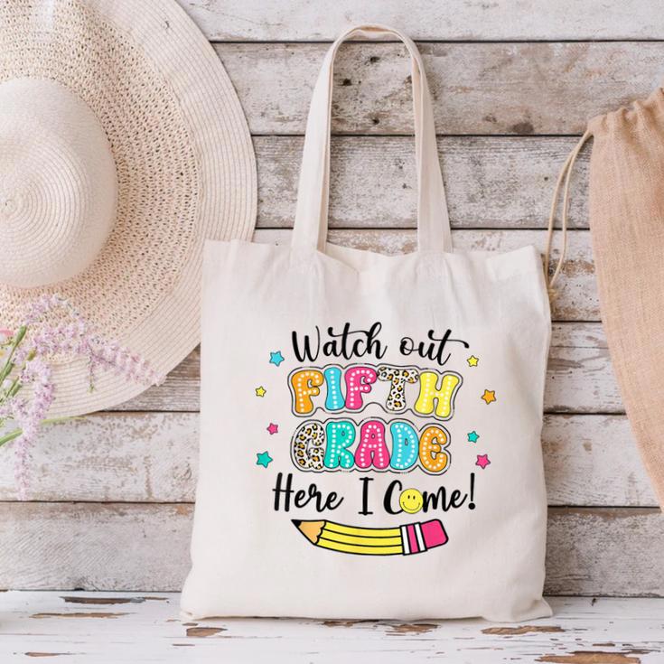 Watch Out Fifth Grade Here I Come Back To School Boys Girls Canvas Tote Bag Watch Out Fifth Grade Here I Come Back To School Boys Girls Canvas Tote Bag