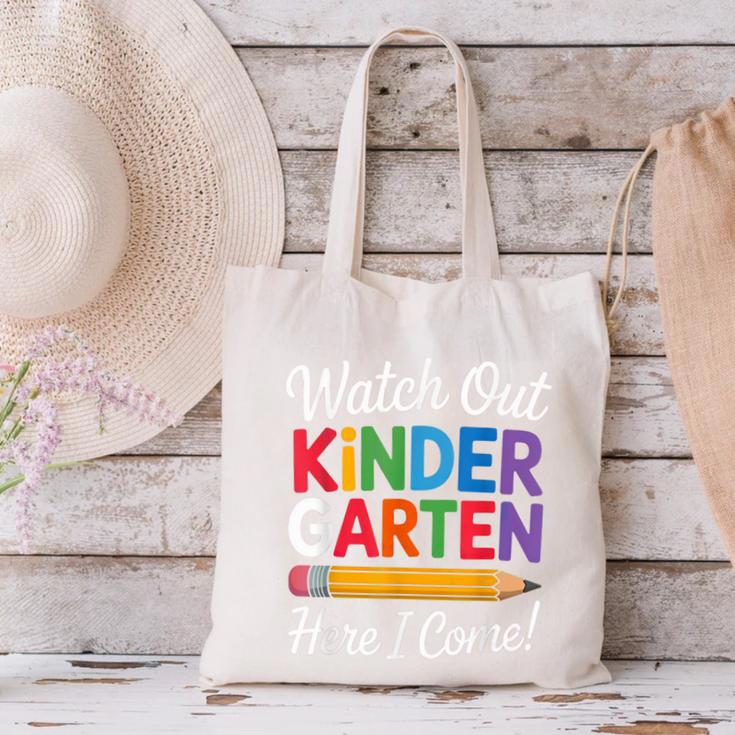 Watch Out Kindergarten Here I Come Back To School Kids Canvas Tote Bag Watch Out Kindergarten Here I Come Back To School Kids Canvas Tote Bag