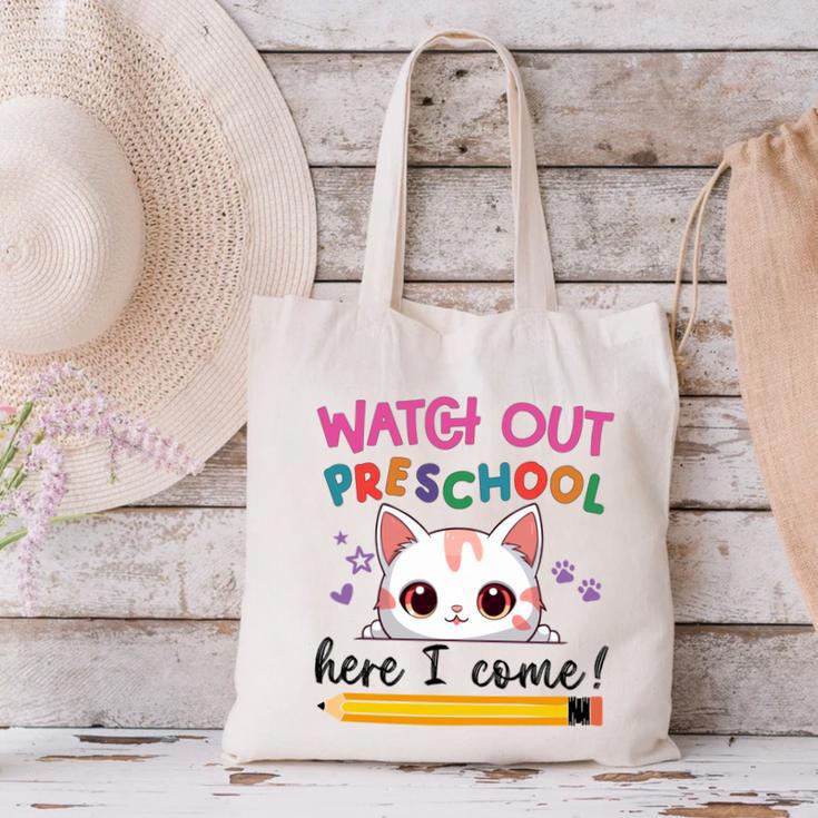 Watch Out Preschool Here I Come Girls Back To School Performance Canvas Tote Bag Watch Out Preschool Here I Come Girls Back To School Performance Canvas Tote Bag