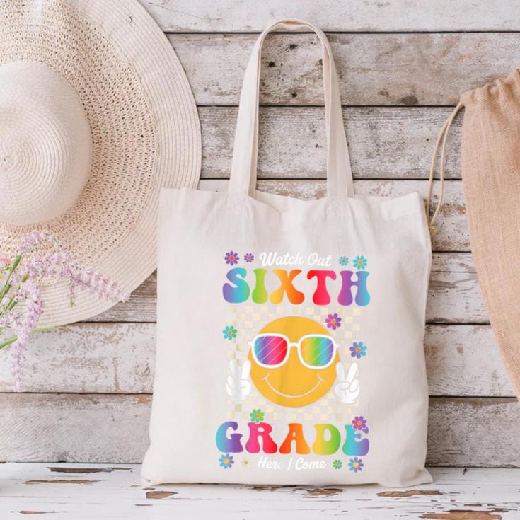 Watch Out Sixth Grade Here I Come Back To School 6th Grade Canvas Tote Bag