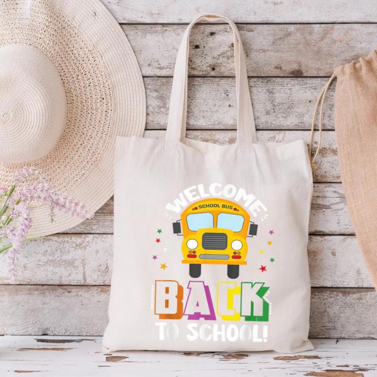 Welcome Back To School Bus Driver First Day Of School Canvas Tote Bag