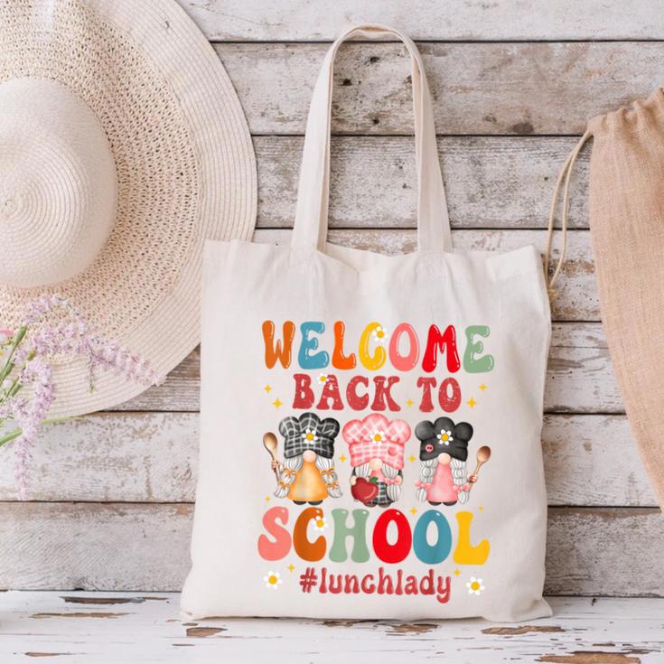 Welcome Back To School Cafeteria Worker Lunch Lady Canvas Tote Bag