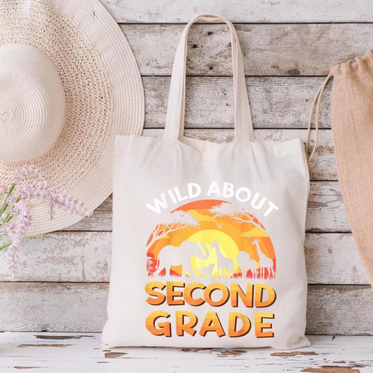 Wild About Second Grade Zoo Animals Back To School Safari Canvas Tote Bag Wild About Second Grade Zoo Animals Back To School Safari Canvas Tote Bag