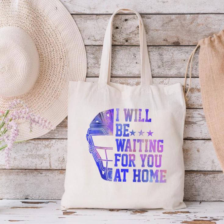 I Will Be Waiting For You At Home Baseball Softball Catcher Canvas Tote Bag