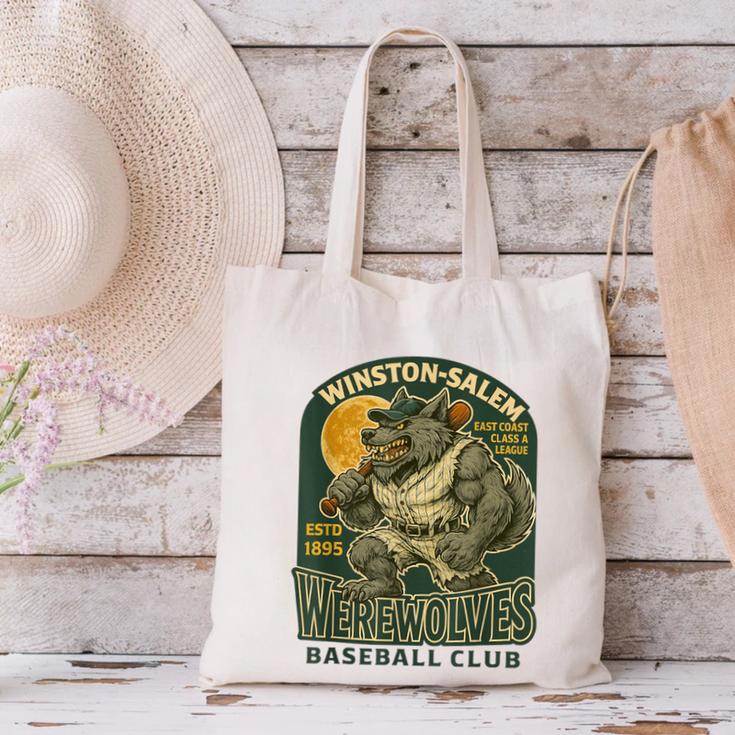 Winston-Salem Werewolves Minor League Baseball Club Canvas Tote Bag