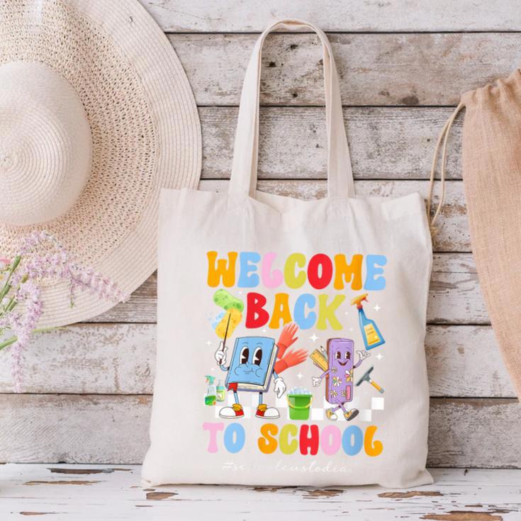 Women's Back To School Custodian First Day Of School Custodian Canvas Tote Bag