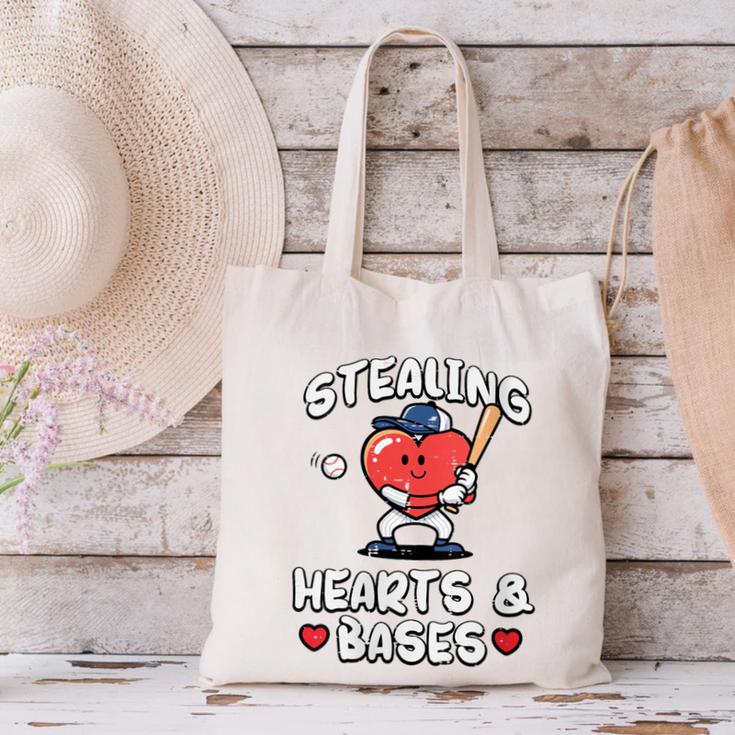 Women's Valentines Day Baseball Stealing Hearts Bases Boys Kids Men Canvas Tote Bag Women's Valentines Day Baseball Stealing Hearts Bases Boys Kids Men Canvas Tote Bag