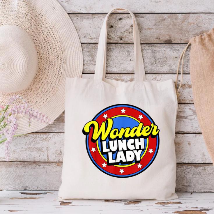 Wonder Lunch Lady Super Woman Power Superhero Back To School Canvas Tote Bag
