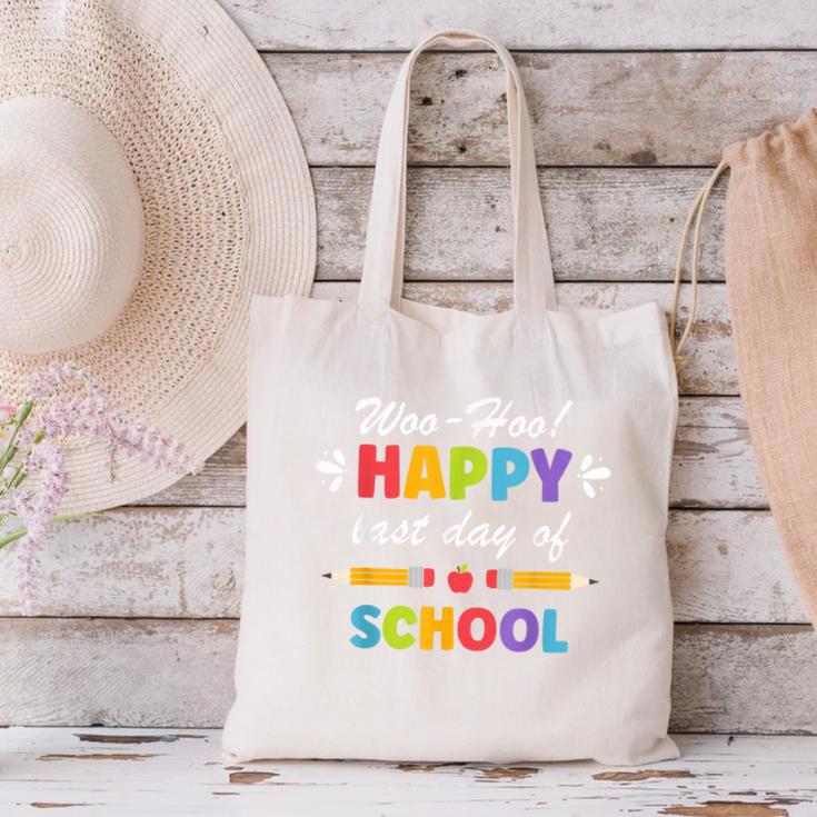 Woo-Hoo Happy Last Day Of School Fun Back To School Canvas Tote Bag