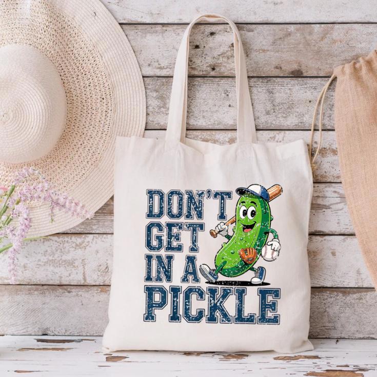 Youth Baseball Catcher Humor Don’t Get In A Pickle Canvas Tote Bag Youth Baseball Catcher Humor Don’t Get In A Pickle Canvas Tote Bag