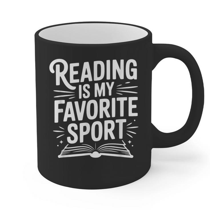 Reading Is My Favorite Sport Book Lover Graphic Print Coffee Mug