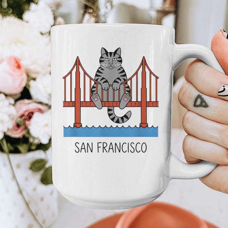 San Francisco Cat Golden Gate Bridge Book Lover Graphic Print Coffee Mug San Francisco Cat Golden Gate Bridge Book Lover Graphic Print Coffee Mug