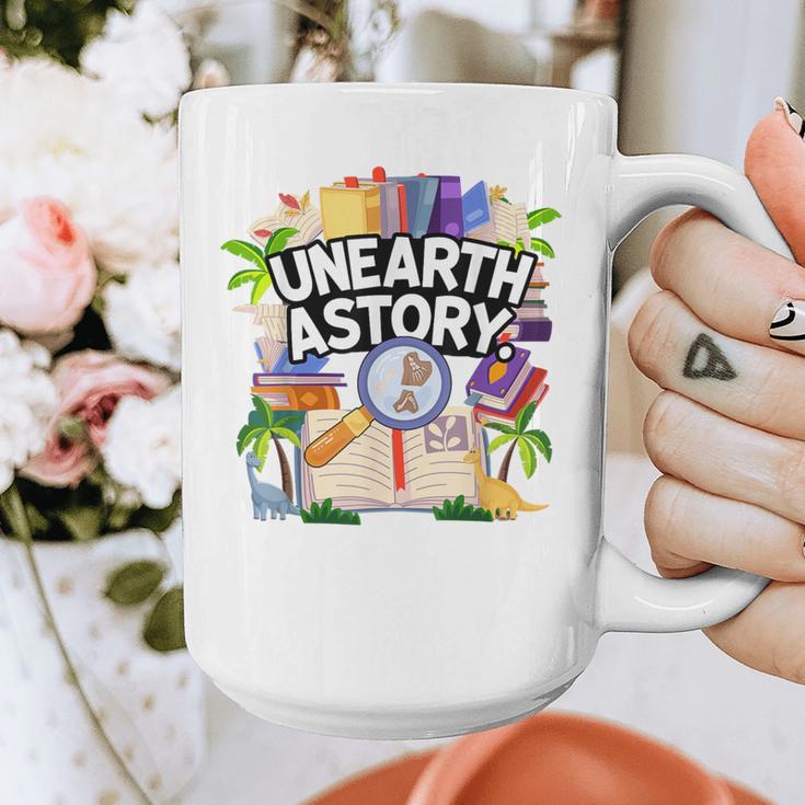 Unearth A Story Reading Book Summer Book Lover Graphic Print Coffee Mug