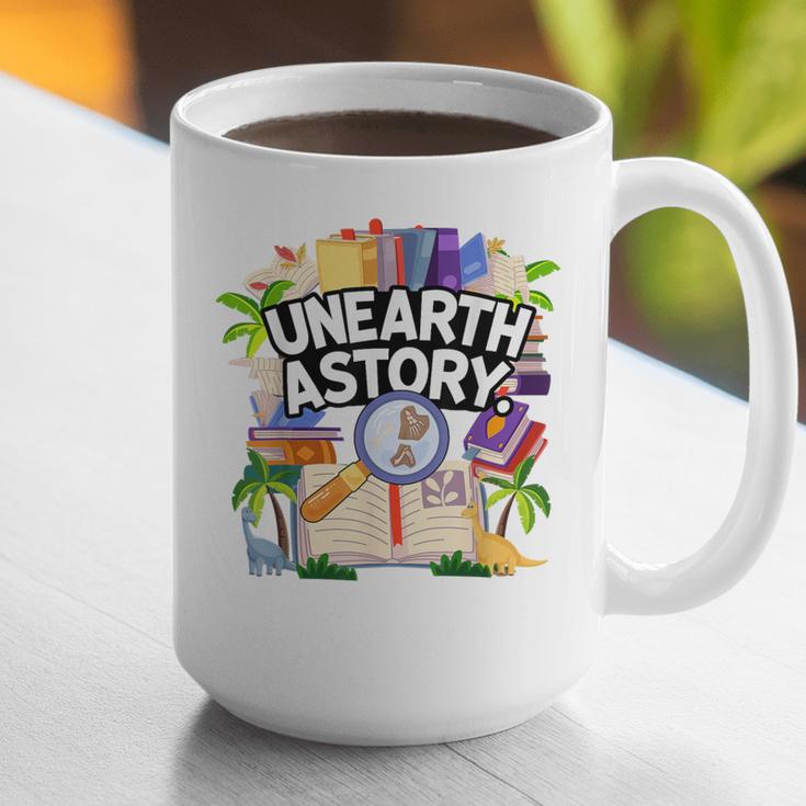 Unearth A Story Reading Book Summer Book Lover Graphic Print Coffee Mug