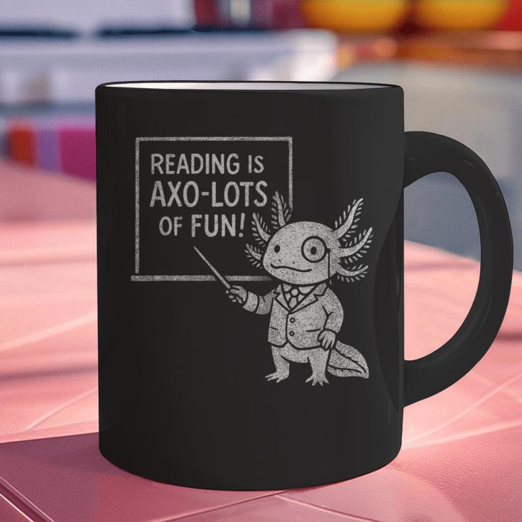 Axolotl Reading Is AXO-Lots Of Fun Book Lover Graphic Print Coffee Mug