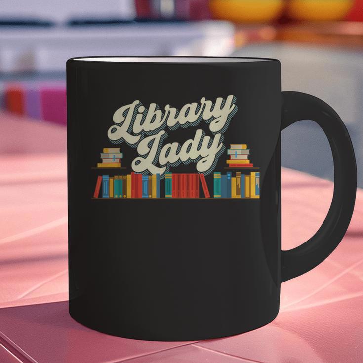 Library Lady School Librarian Cataloger Books Book Lover Graphic Print Coffee Mug