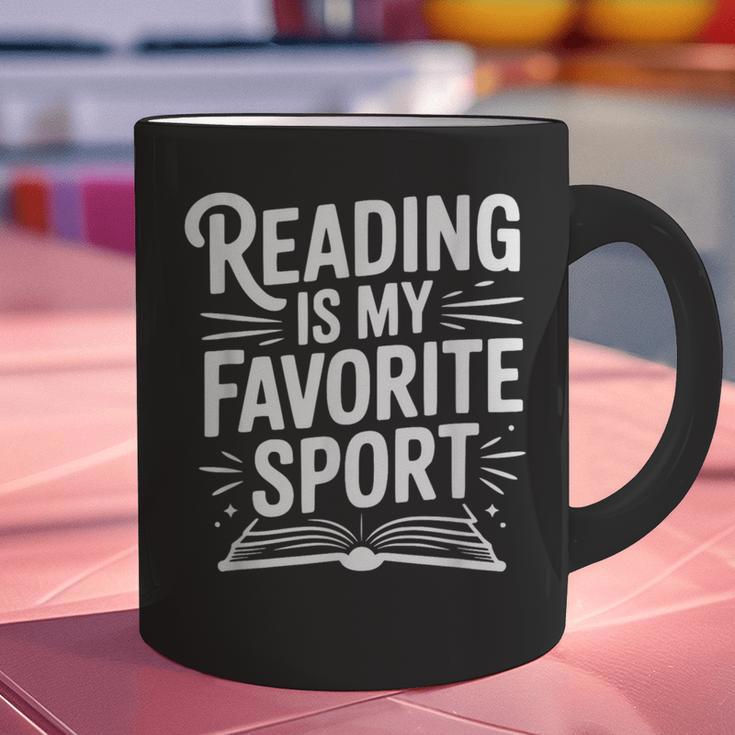 Reading Is My Favorite Sport Book Lover Graphic Print Coffee Mug