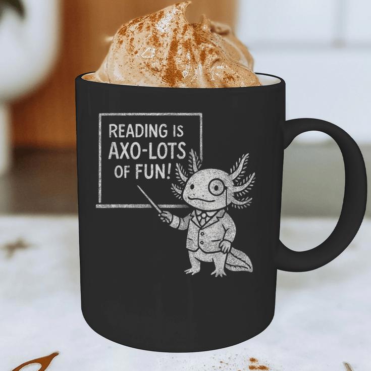 Axolotl Reading Is AXO-Lots Of Fun Book Lover Graphic Print Coffee Mug