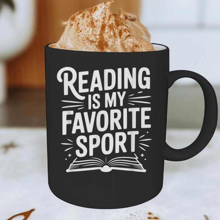 Reading Is My Favorite Sport Book Lover Graphic Print Coffee Mug