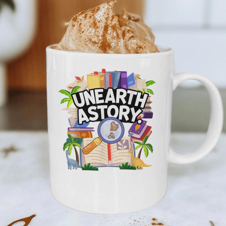 Unearth A Story Reading Book Summer Book Lover Graphic Print Coffee Mug