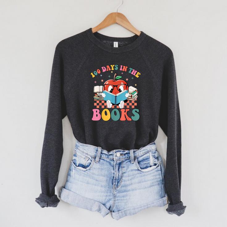 100 Days In The Books Reading Lover 100th Day Of School Raglan Sleeve Sweatshirt