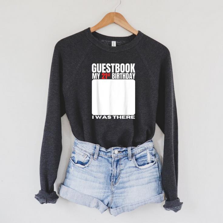 My 21st Birthday Guestbook 21 Years Birthday Party Sign My Raglan Sleeve Sweatshirt