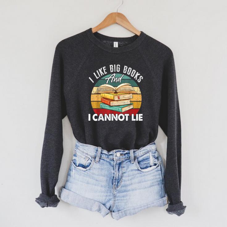 I Like Big Books Librarian Reading Teacher Book Lover Raglan Sleeve Sweatshirt